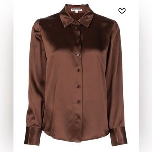 Reformation Will Oversized Silk Shirt